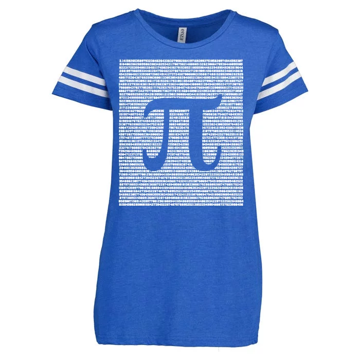 Funny Pi Day Number 3 14 March 14 Math Geek Nerd Cute Gift Enza Ladies Jersey Football T-Shirt