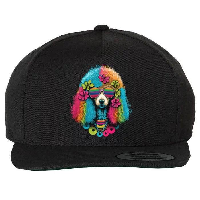 Funny Poodle Dog Miniature Poodle Toy Poodle Hippie Wool Snapback Cap