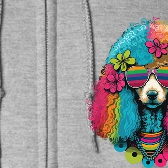 Funny Poodle Dog Miniature Poodle Toy Poodle Hippie Full Zip Hoodie