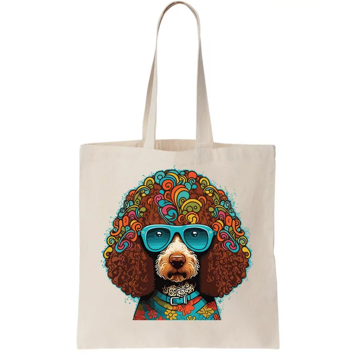 Funny Poodle Dog Miniature Poodle Toy Poodle Hippie Tote Bag