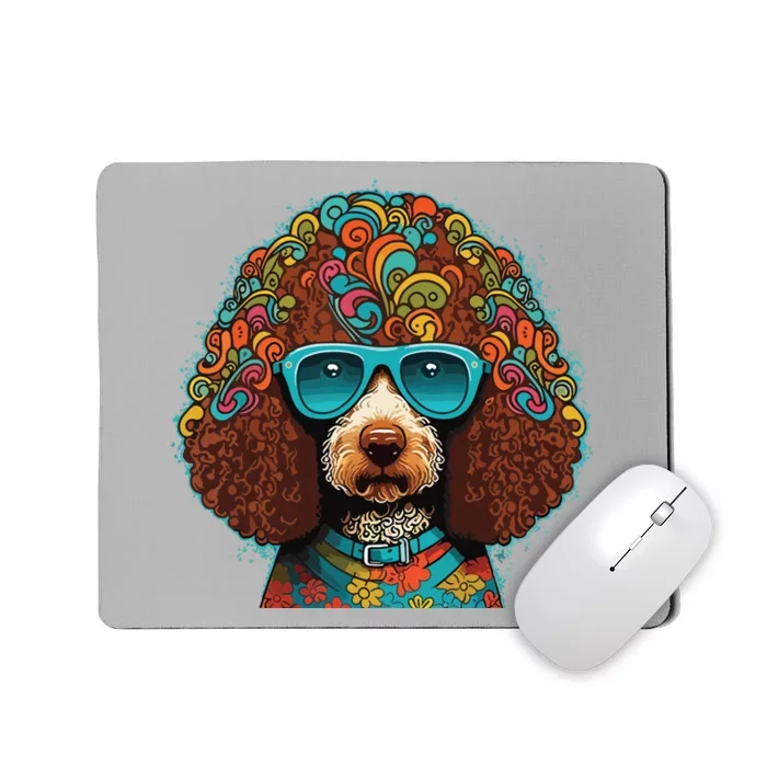 Funny Poodle Dog Miniature Poodle Toy Poodle Hippie Mousepad