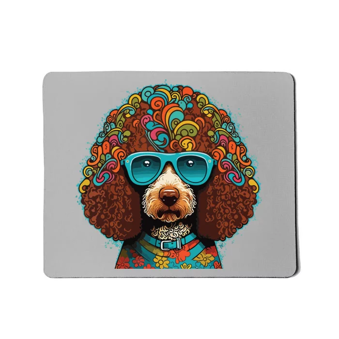 Funny Poodle Dog Miniature Poodle Toy Poodle Hippie Mousepad