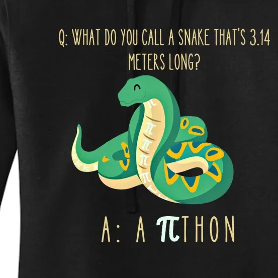 Funny Pi Day Pi Thon Python Mathmatic Joke Gift Women's Pullover Hoodie