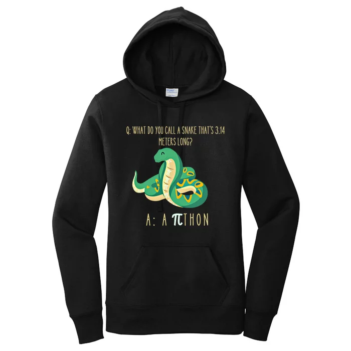 Funny Pi Day Pi Thon Python Mathmatic Joke Gift Women's Pullover Hoodie