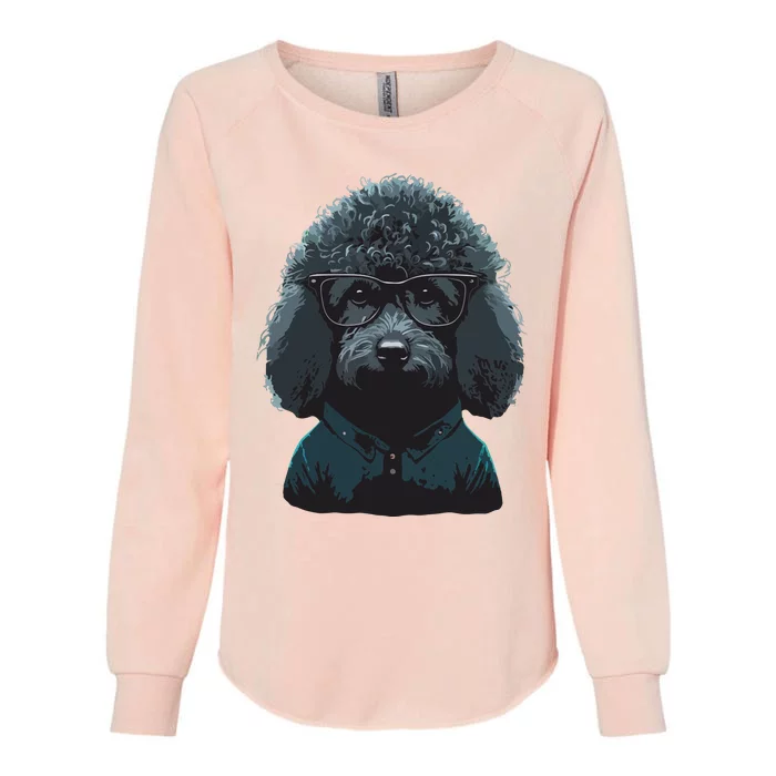 Funny Poodle Dog Miniature Poodle Toy Poodle Hipster Womens California Wash Sweatshirt