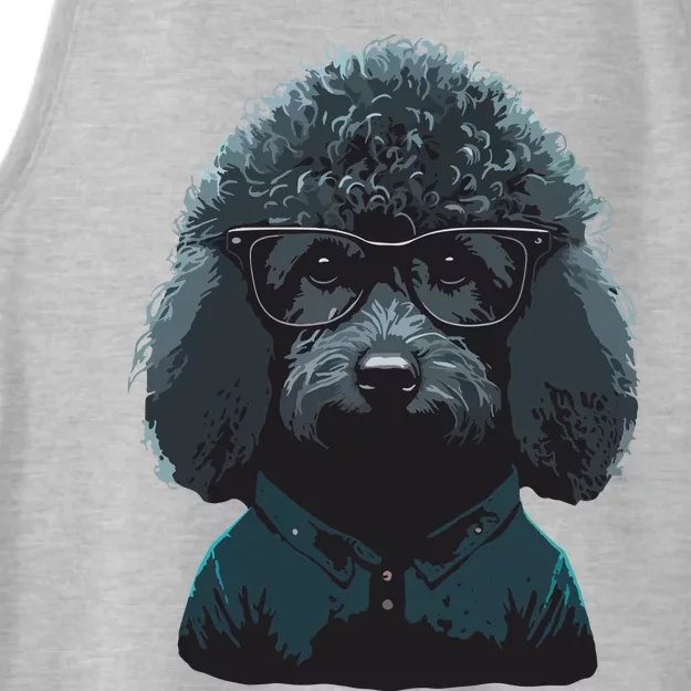 Funny Poodle Dog Miniature Poodle Toy Poodle Hipster Ladies Tri-Blend Wicking Tank