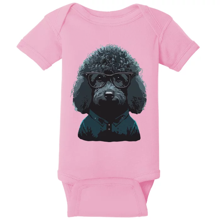 Funny Poodle Dog Miniature Poodle Toy Poodle Hipster Baby Bodysuit