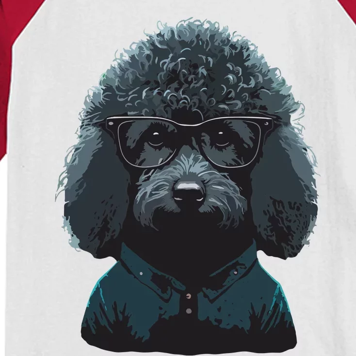 Funny Poodle Dog Miniature Poodle Toy Poodle Hipster Kids Colorblock Raglan Jersey