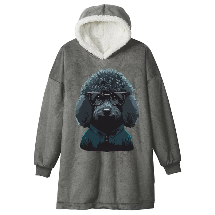 Funny Poodle Dog Miniature Poodle Toy Poodle Hipster Hooded Wearable Blanket