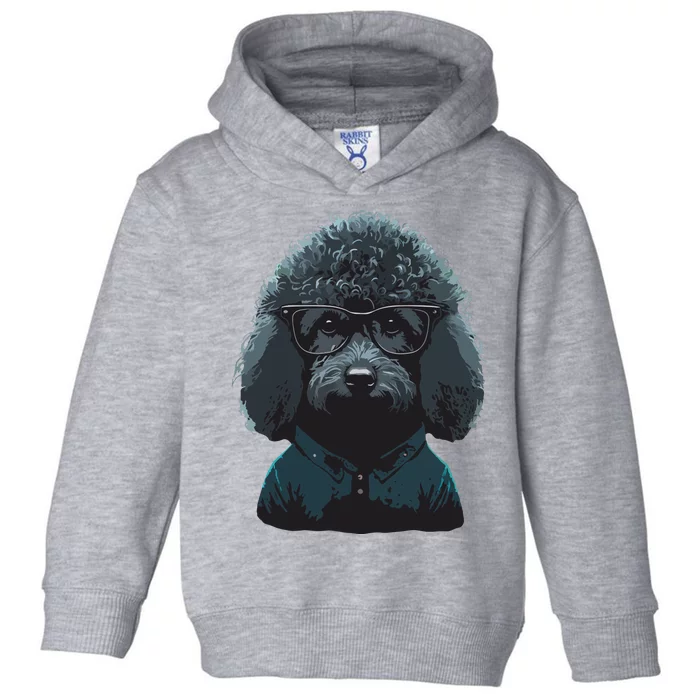 Funny Poodle Dog Miniature Poodle Toy Poodle Hipster Toddler Hoodie