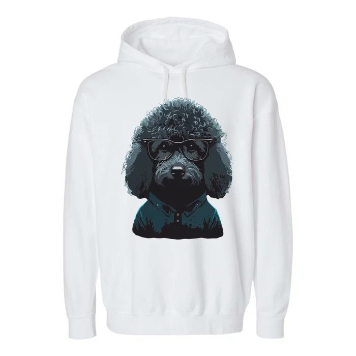 Funny Poodle Dog Miniature Poodle Toy Poodle Hipster Garment-Dyed Fleece Hoodie