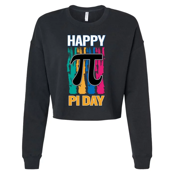 Funny Pi Day Pi Tie Dye Math Teacher Lover Science Pi Day Great Gift Cropped Pullover Crew