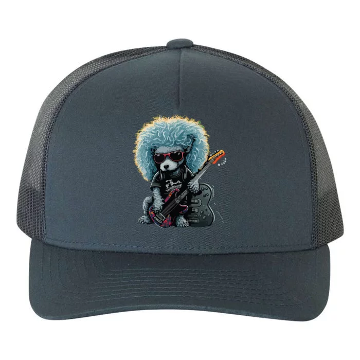 Funny Poodle Dog Miniature Poodle Toy Poodle Retro Sunset Yupoong Adult 5-Panel Trucker Hat