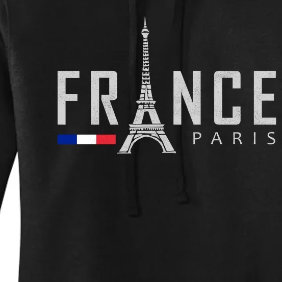 France Paris Eiffel Tower Women's Pullover Hoodie