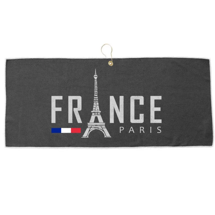 France Paris Eiffel Tower Large Microfiber Waffle Golf Towel