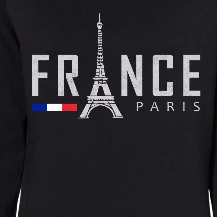 France Paris Eiffel Tower Womens California Wash Sweatshirt