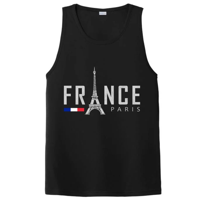 France Paris Eiffel Tower Performance Tank