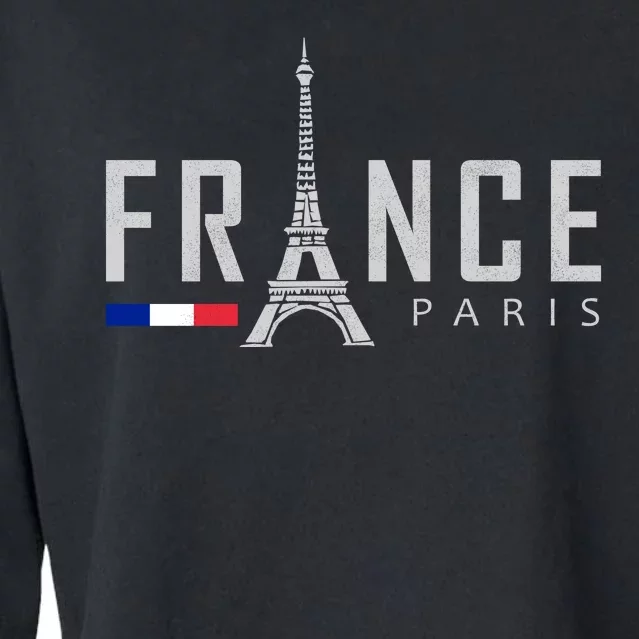 France Paris Eiffel Tower Cropped Pullover Crew