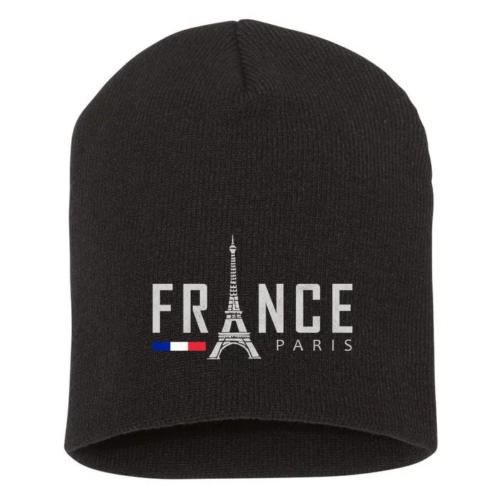 France Paris Eiffel Tower Short Acrylic Beanie