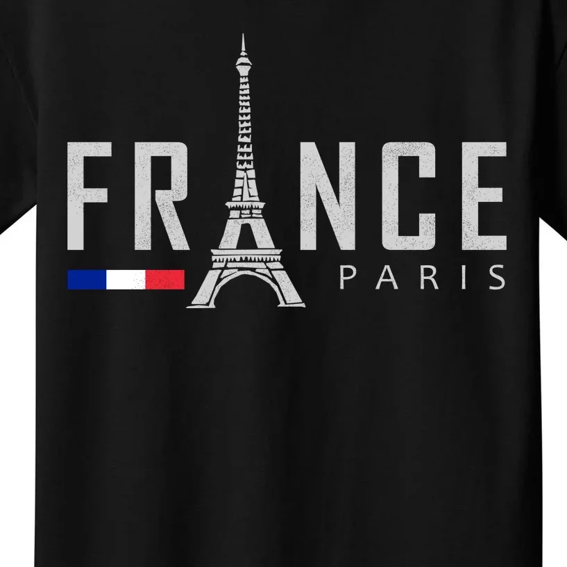 France Paris Eiffel Tower Kids T-Shirt