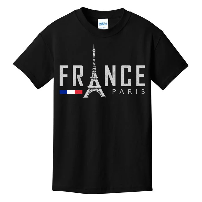 France Paris Eiffel Tower Kids T-Shirt