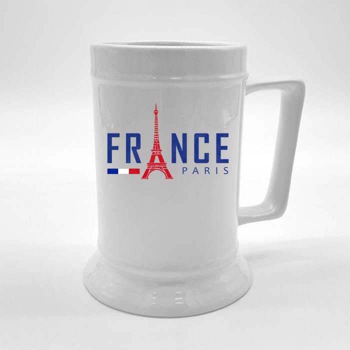 France Paris Eiffel Tower Front & Back Beer Stein