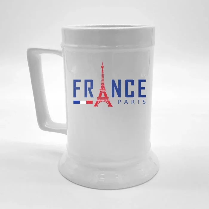 France Paris Eiffel Tower Front & Back Beer Stein