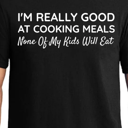 Funny Picky Eater Sarcastic Parents Mom Dad Quote Chef Humor Cool Gift Pajama Set