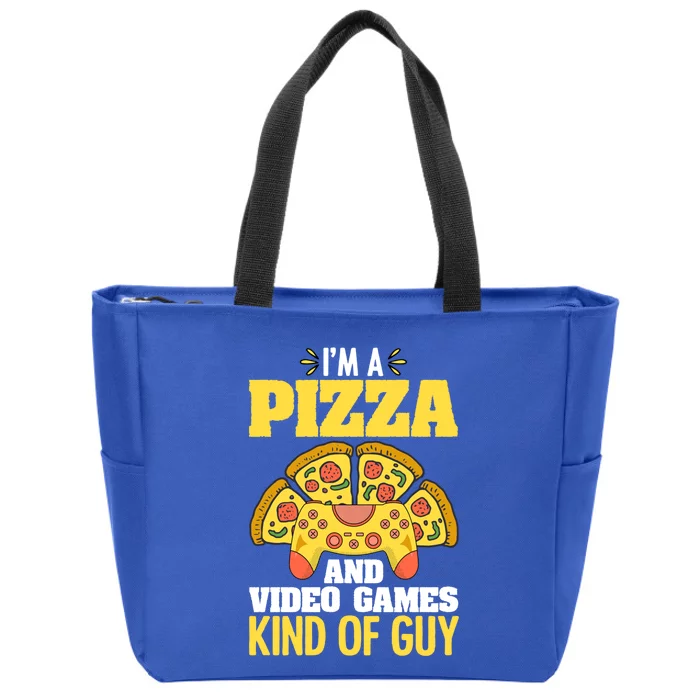 Funny Pizza Eater Game For Computer Gamer Cheesy Food Lovers Gift Zip Tote Bag