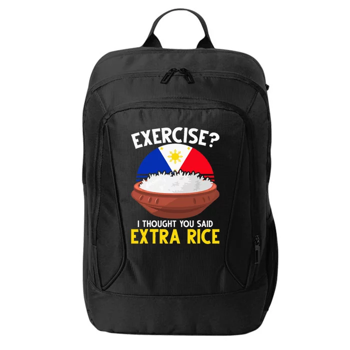 Filipino Pride Extra Rice Humor City Backpack