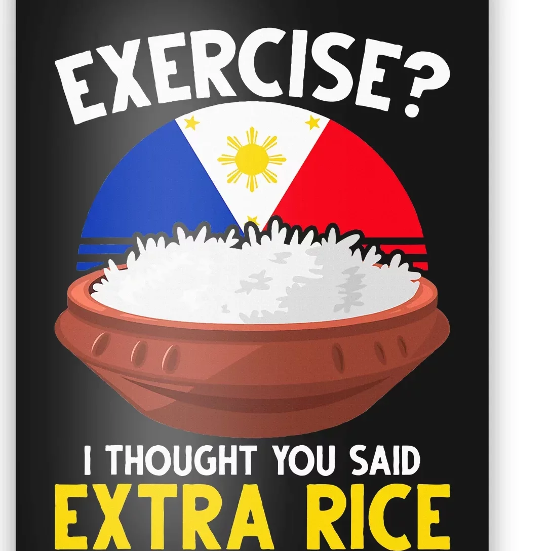 Filipino Pride Extra Rice Humor Poster