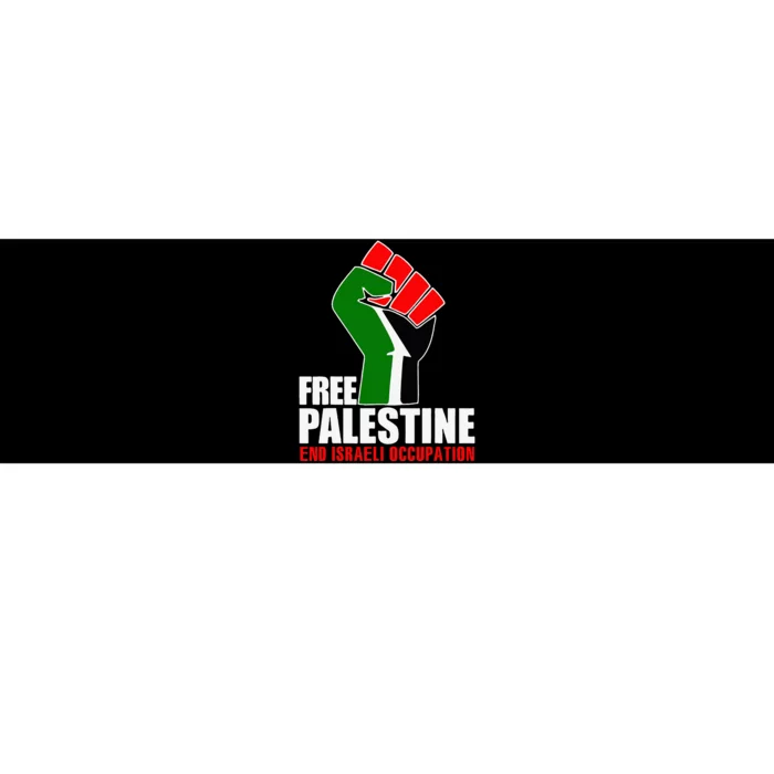 Free Palestine End Israeli Occupation Bumper Sticker