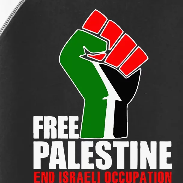 Free Palestine End Israeli Occupation Toddler Fine Jersey T-Shirt