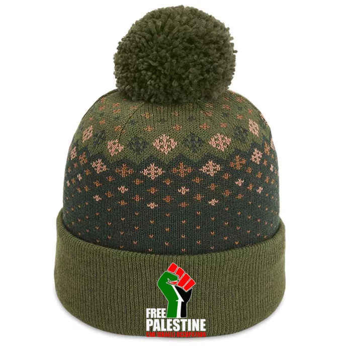 Free Palestine End Israeli Occupation The Baniff Cuffed Pom Beanie