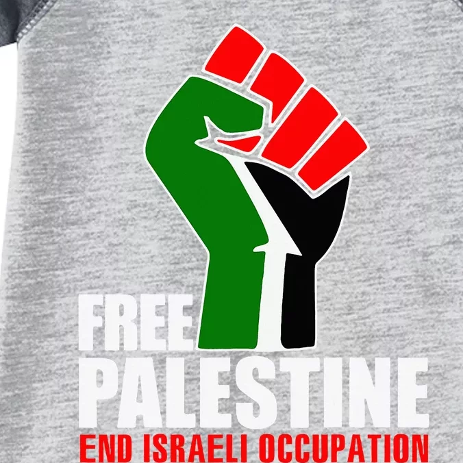 Free Palestine End Israeli Occupation Infant Baby Jersey Bodysuit