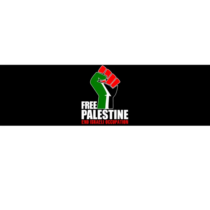 Free Palestine End Israeli Occupation Bumper Sticker