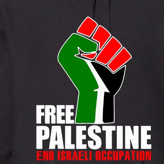 Free Palestine End Israeli Occupation Premium Hoodie