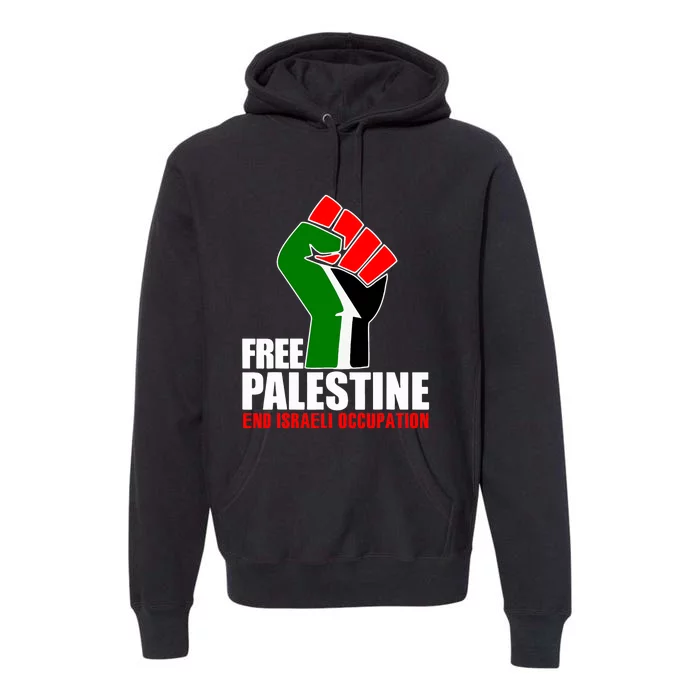 Free Palestine End Israeli Occupation Premium Hoodie