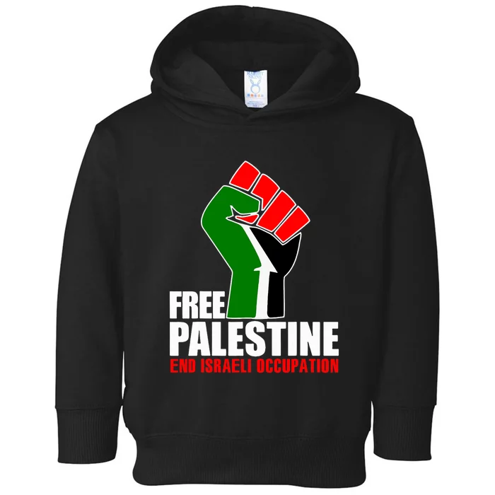 Free Palestine End Israeli Occupation Toddler Hoodie