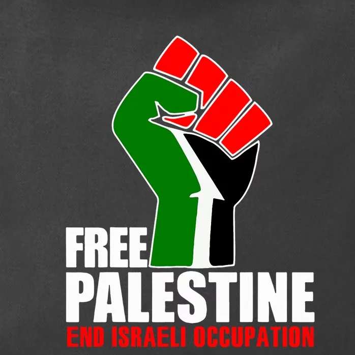 Free Palestine End Israeli Occupation Zip Tote Bag