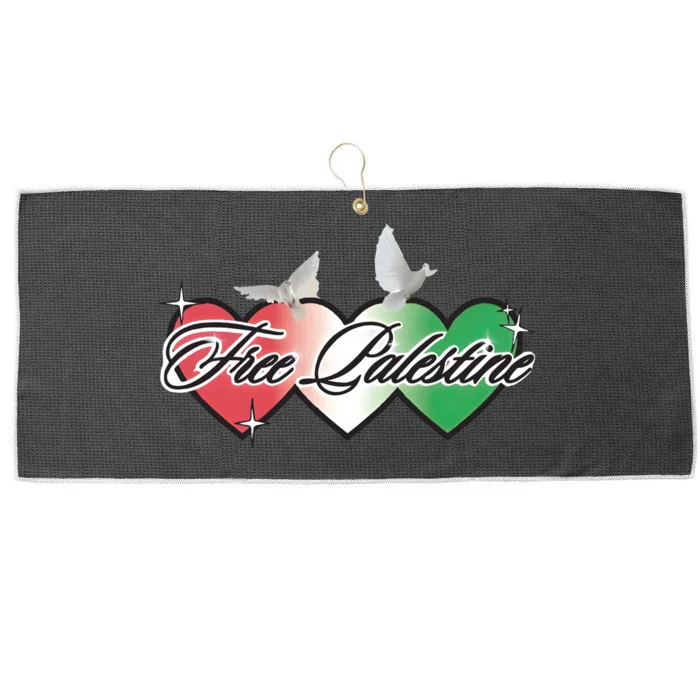 Free Palestine Equality Human Rights Palestinian Large Microfiber Waffle Golf Towel