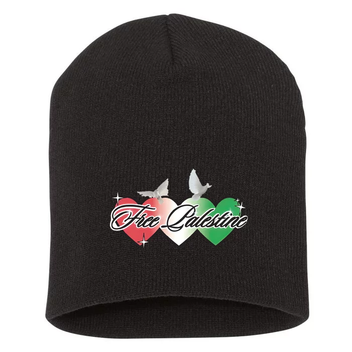 Free Palestine Equality Human Rights Palestinian Short Acrylic Beanie