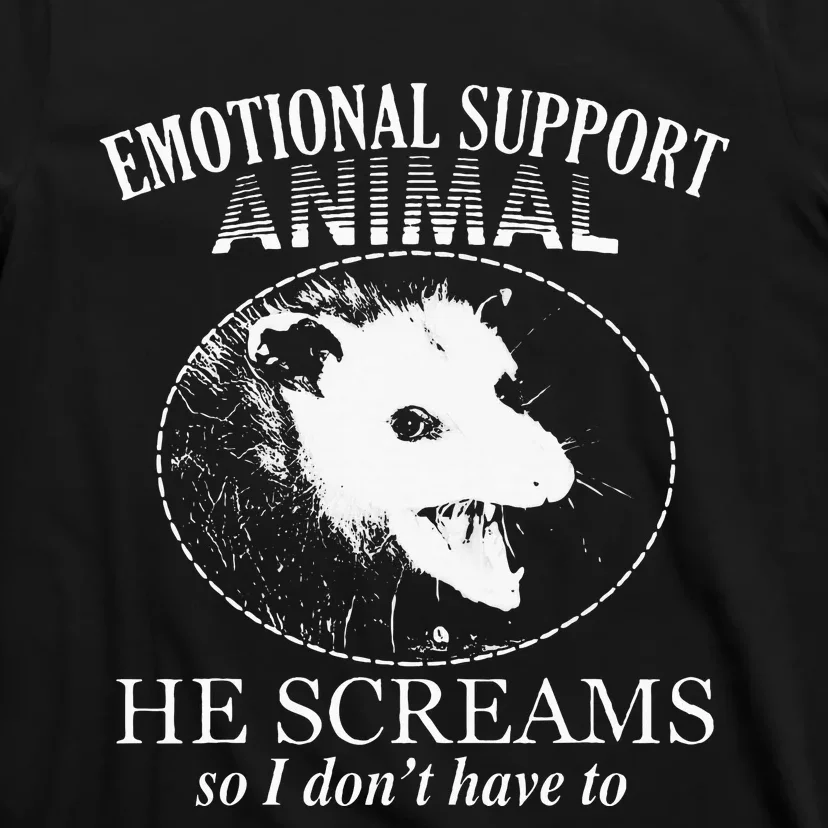 Funny Possum Emotional Support Animal Funny Opossums Memes T-Shirt