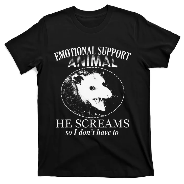 Funny Possum Emotional Support Animal Funny Opossums Memes T-Shirt