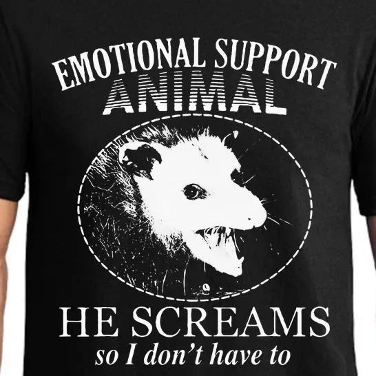 Funny Possum Emotional Support Animal Funny Opossums Memes Pajama Set