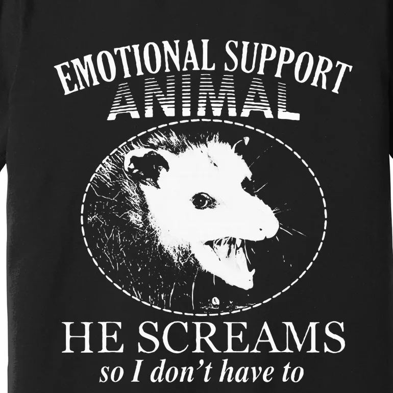 Funny Possum Emotional Support Animal Funny Opossums Memes Premium T-Shirt