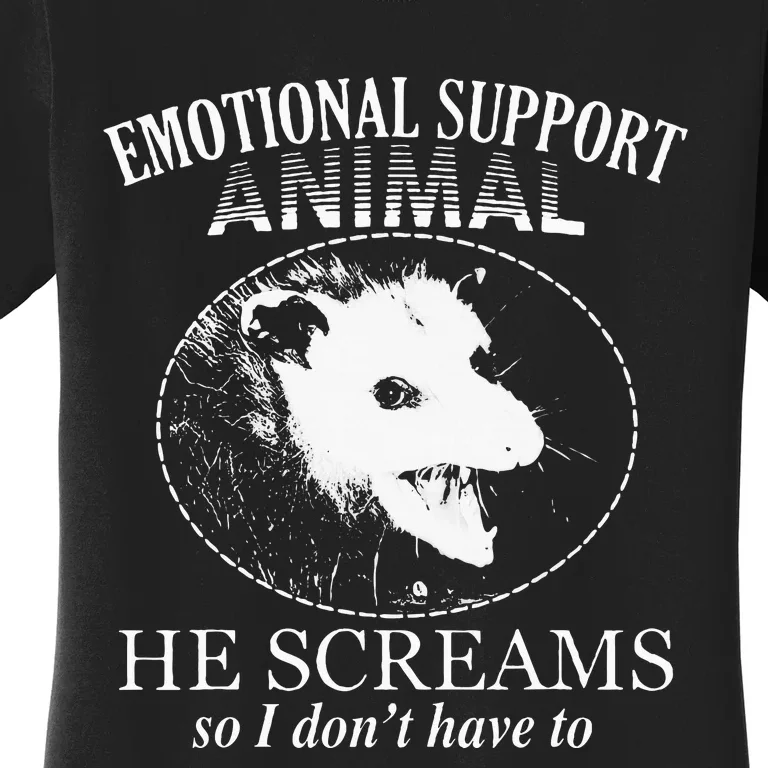 Funny Possum Emotional Support Animal Funny Opossums Memes Women's T-Shirt