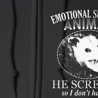 Funny Possum Emotional Support Animal Funny Opossums Memes Full Zip Hoodie