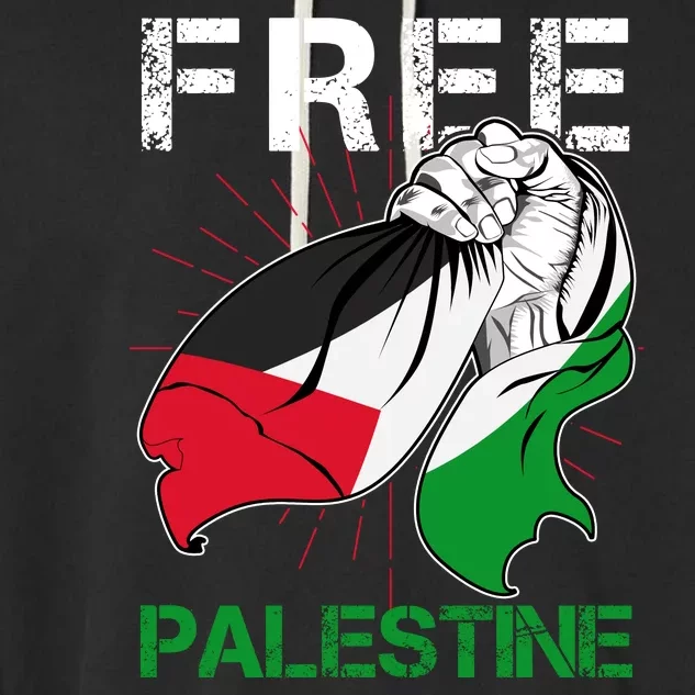 Free Palestine End War Support Palestine Garment-Dyed Fleece Hoodie