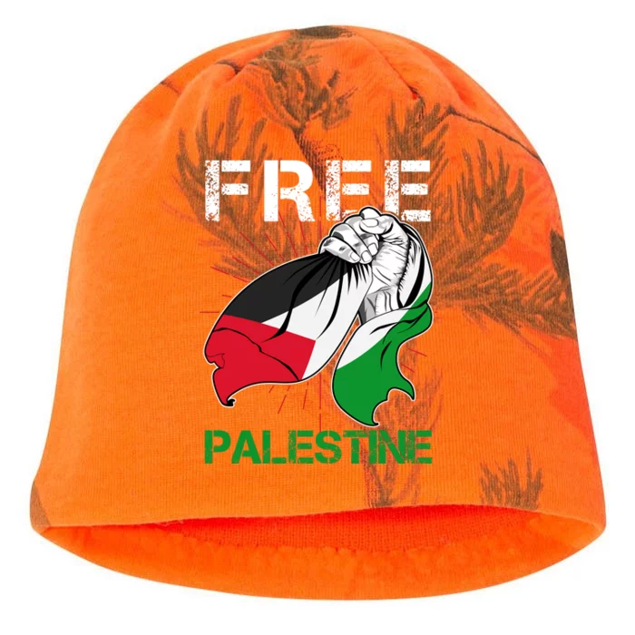 Free Palestine End War Support Palestine Kati - Camo Knit Beanie